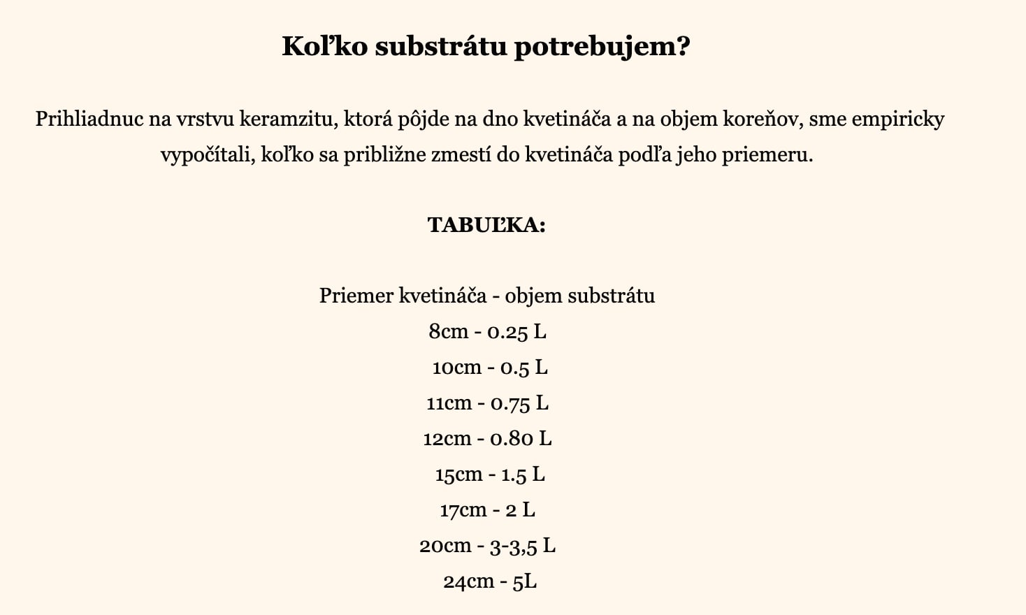 Kolko substratu potrebujem?