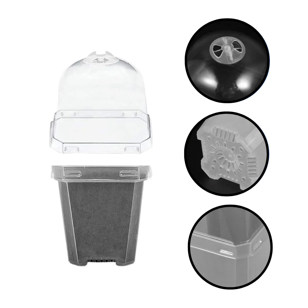 Priehladny kvetinac s vrchnakom - hranaty