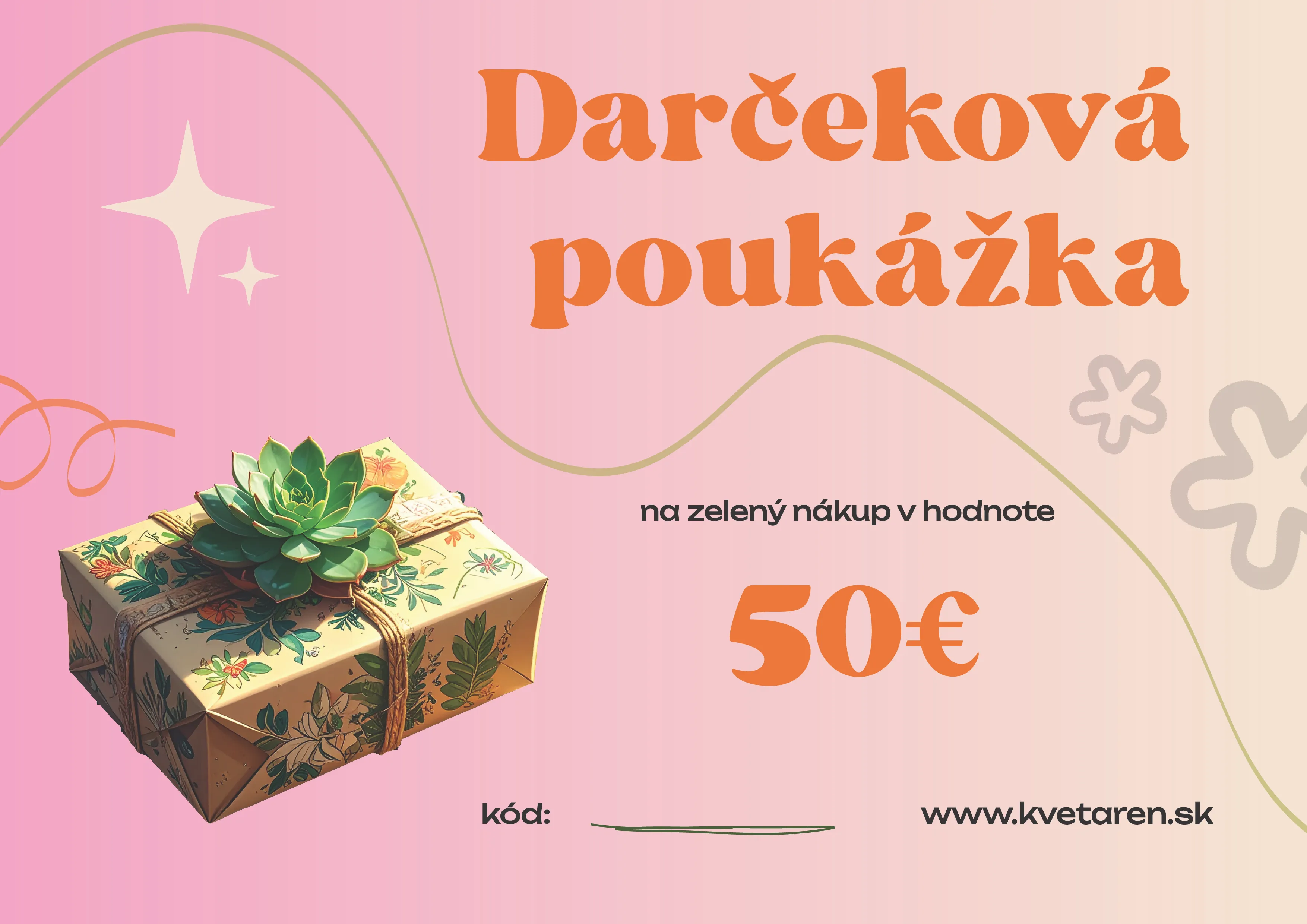 Poukazka na nakup rastlin