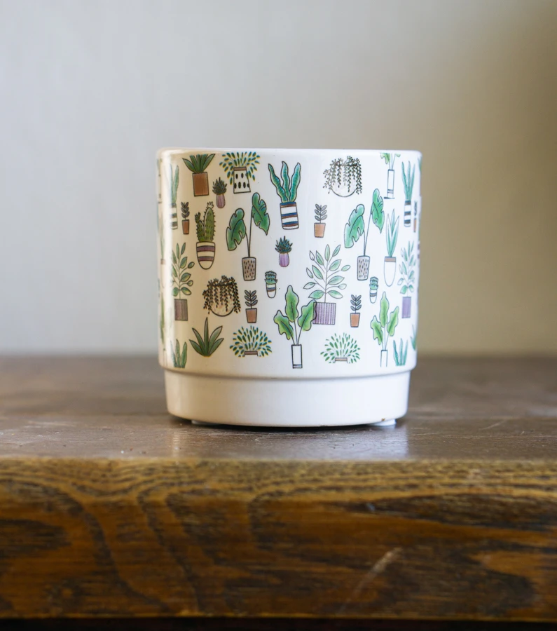 Keramicky kvetinac "Kytky"