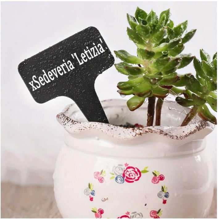 Cierna zapichovacia menovka pre rastliny