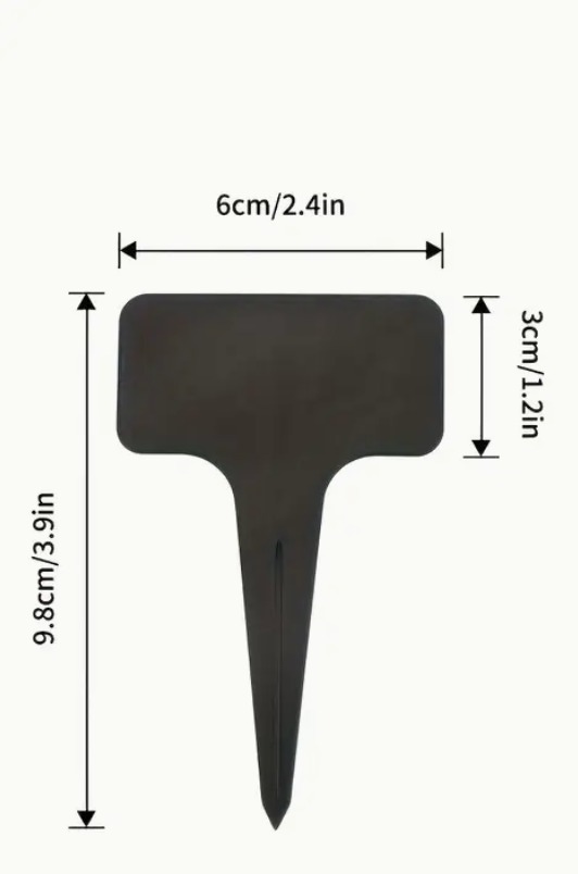 Cierna zapichovacia menovka pre rastliny